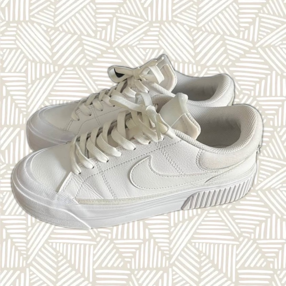 Nike Legacy Lift White Platform Sneakers - Picture 4 of 8